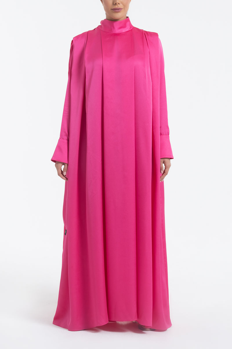 Satin Dress - Fuchsia