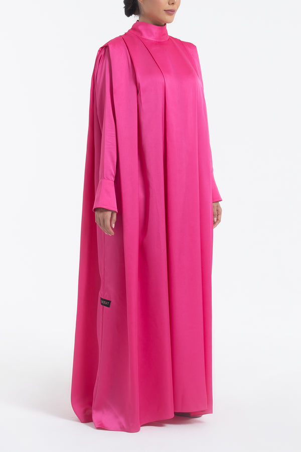 Satin Dress - Fuchsia