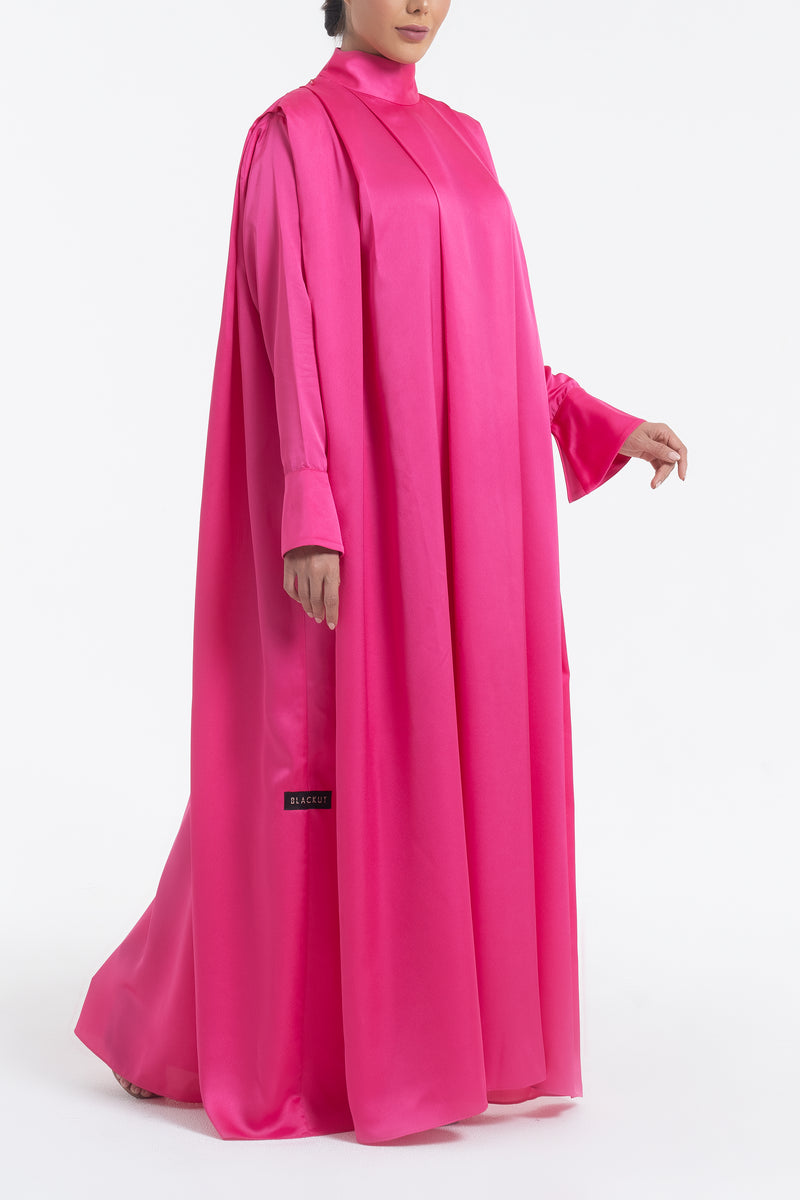 Satin Dress - Fuchsia