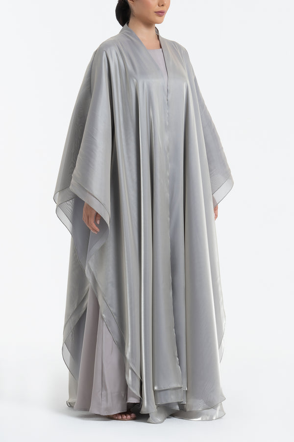 Layered Metallic Organza Abaya