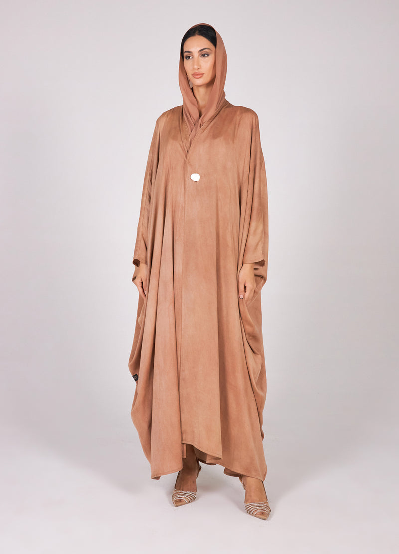 Cupro Abaya in Peach