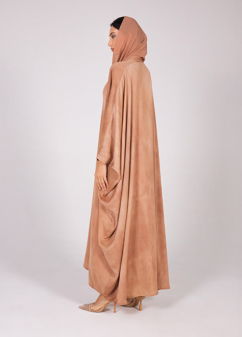 Cupro Abaya in Peach