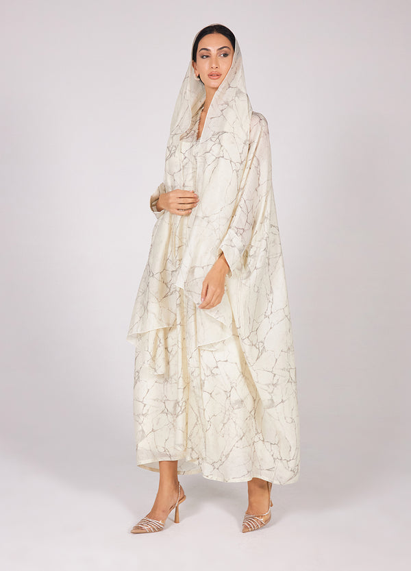 Marble Chiffon Abaya