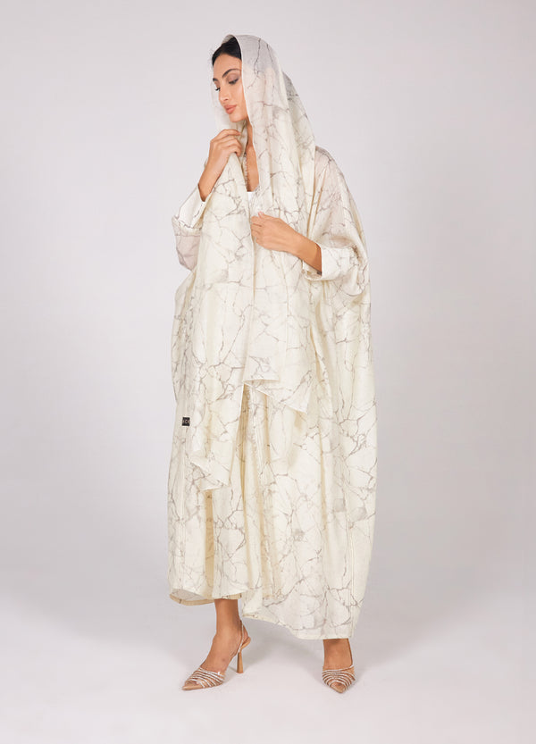 Marble Chiffon Abaya