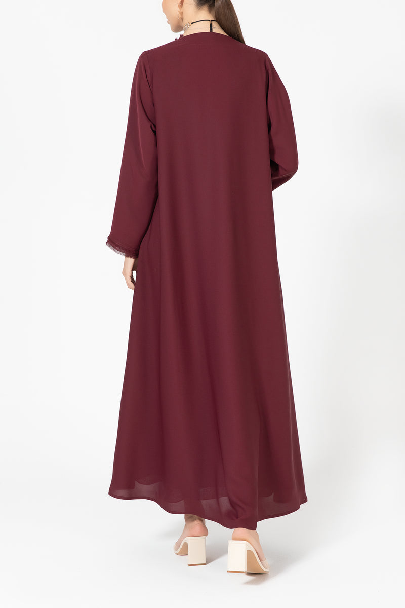 Fringe Layered Abaya