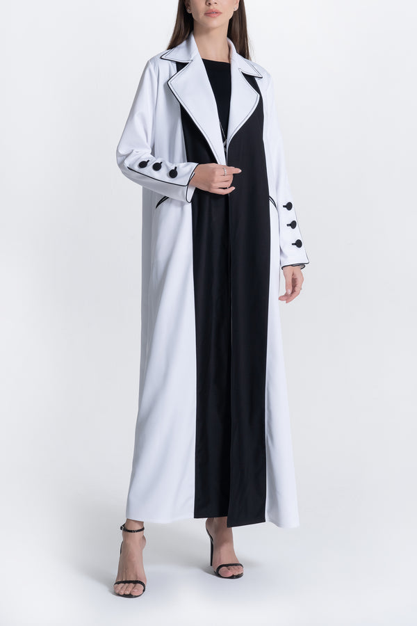 B&W Suit Abaya