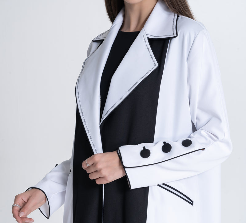 B&W Suit Abaya