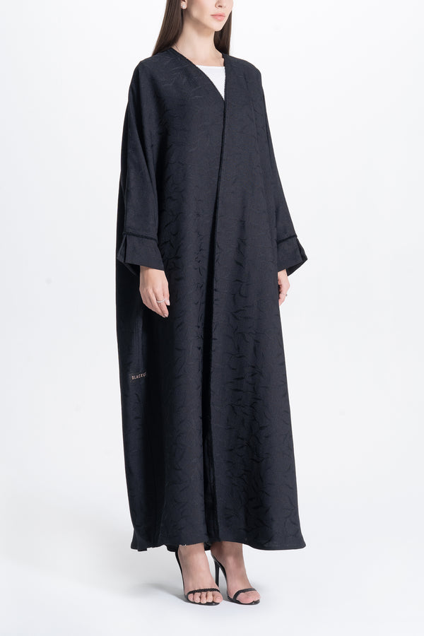 Woven Leaves A-Line Abaya