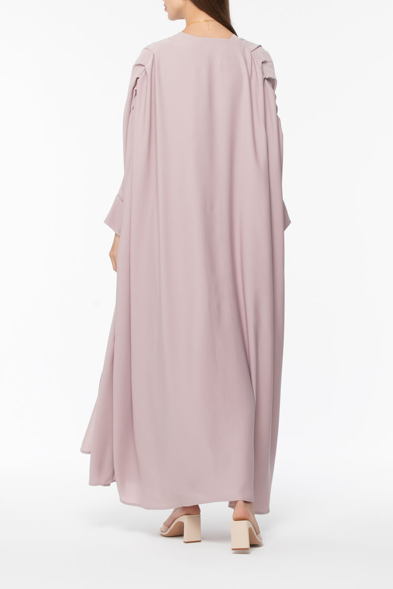 Draped Abaya - Dusty Pink