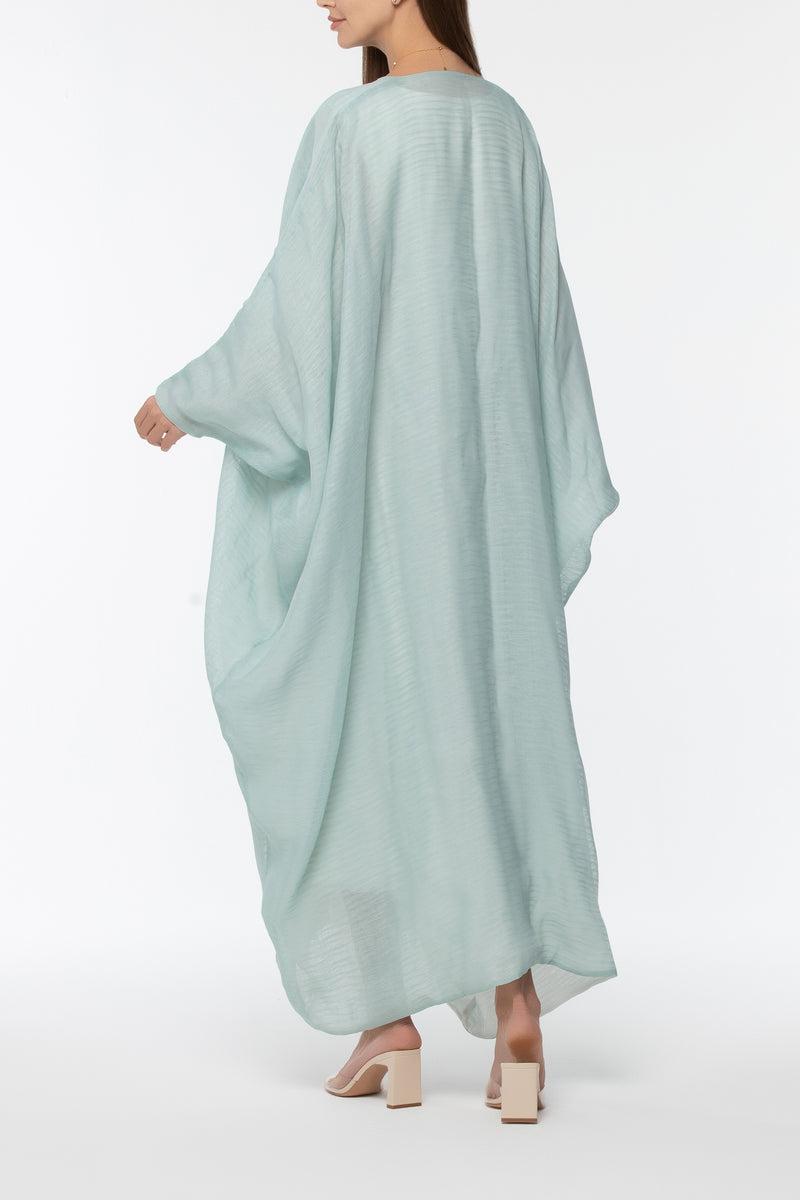 Reversible Wrap Abaya - Tiffany & White