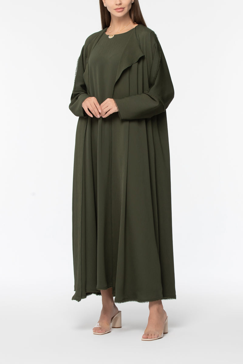 Zoom Abaya - Dark Green