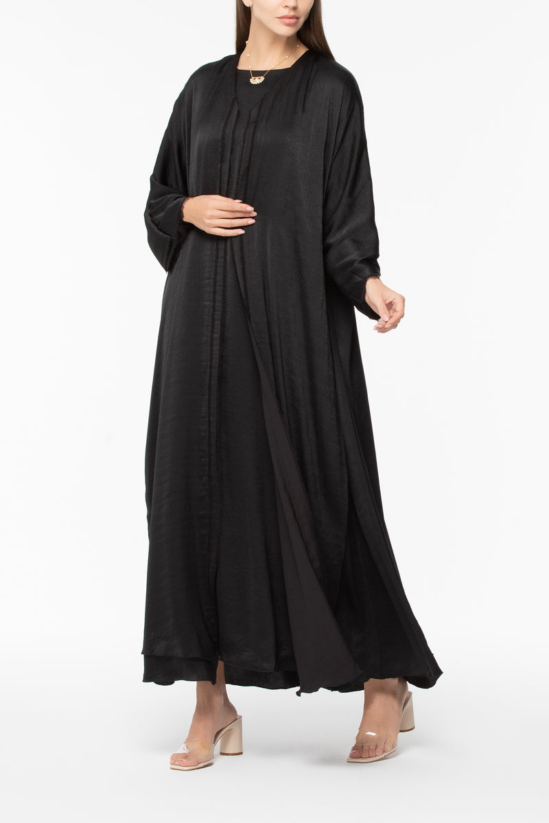 Satin Layered Abaya