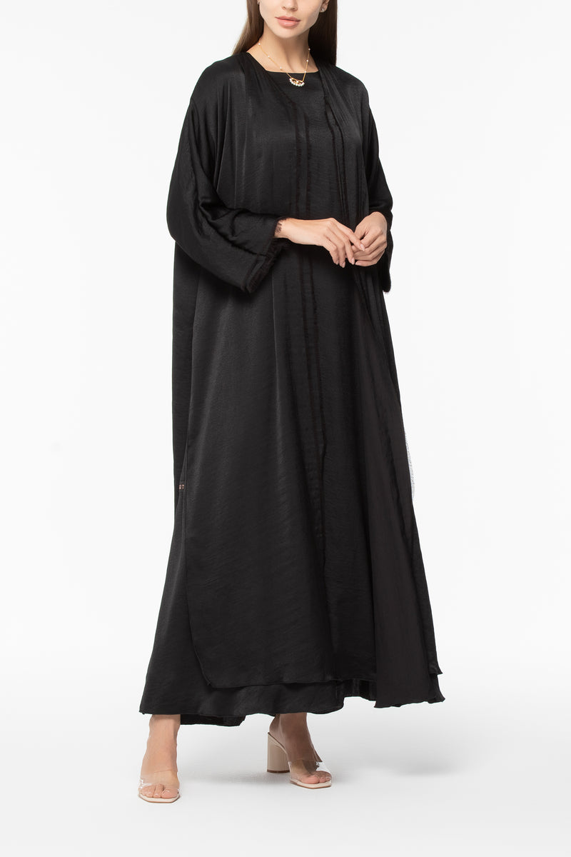 Satin Layered Abaya