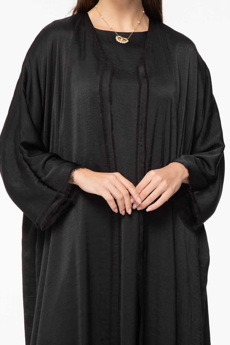 Satin Layered Abaya