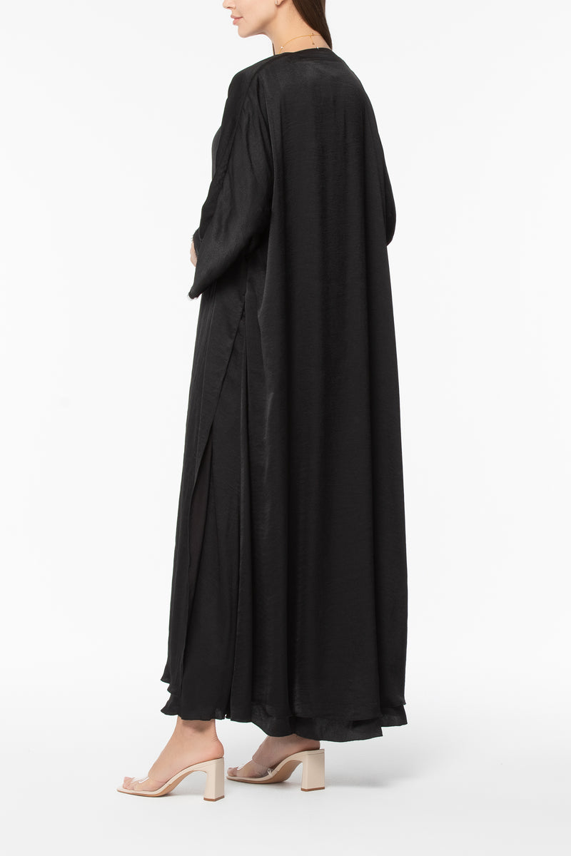 Satin Layered Abaya