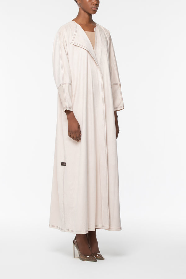 Cozy Straight Abaya - Off-White